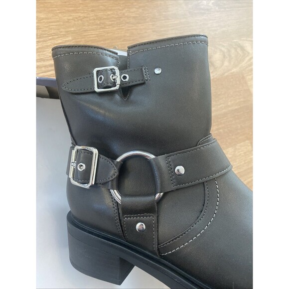 New Universal Thread Women's Connor Harness Buckle Ankle Boots Brown 9.5 - Picture 7 of 8